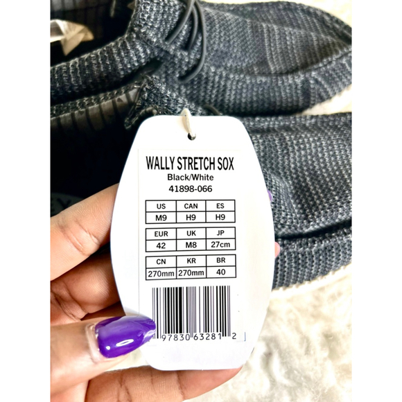 NWT Hey Dude Wally Sox Black and White Slip-on Shoes Men Size 9 - Picture 5 of 8